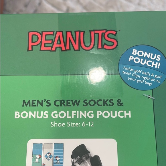 Men’s golf Peanuts Blue and White Casual Socks Featuring Snoopy - Picture 3 of 7